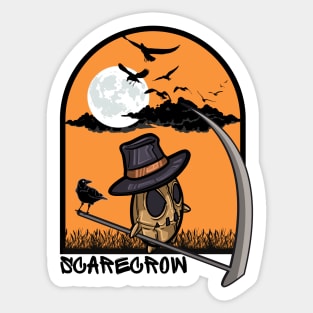 halloween scary evil pumpkin funny pumpkin head Sticker